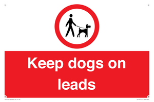 Keep dogs on leads